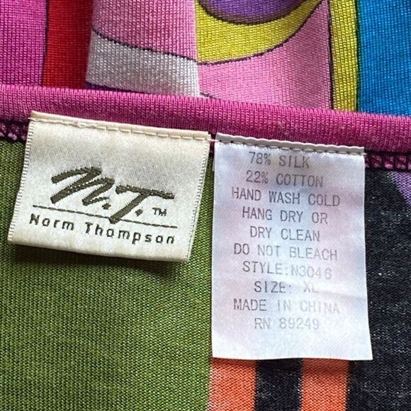 0152 Norm Thompson Color Block Long Sleeve Shirt Top Size XL New - Picture 6 of 6